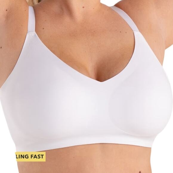 EUC Shapermint Essentials Smoothing Comfort Wireless Bra Size 2XL White - Picture 1 of 10
